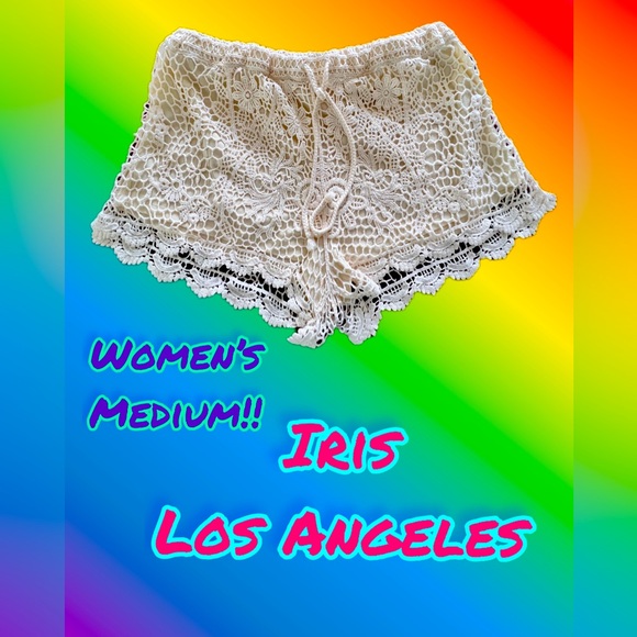 Women’s Shorts by; IRIS Los Angeles! Crocheted With Liner, For Women Sz-Med!!… - Picture 5 of 5